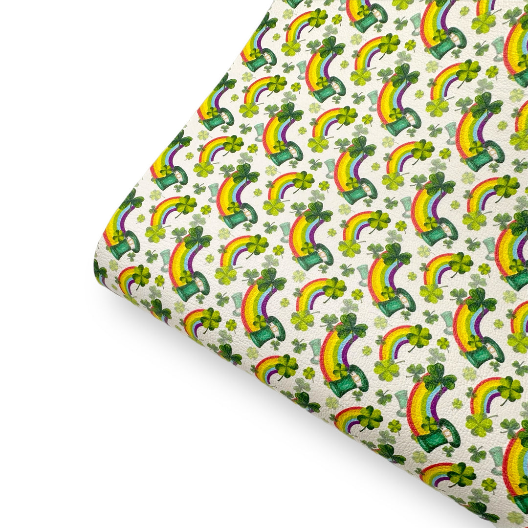 Over the Irish rainbow Premium Faux Leather Fabric