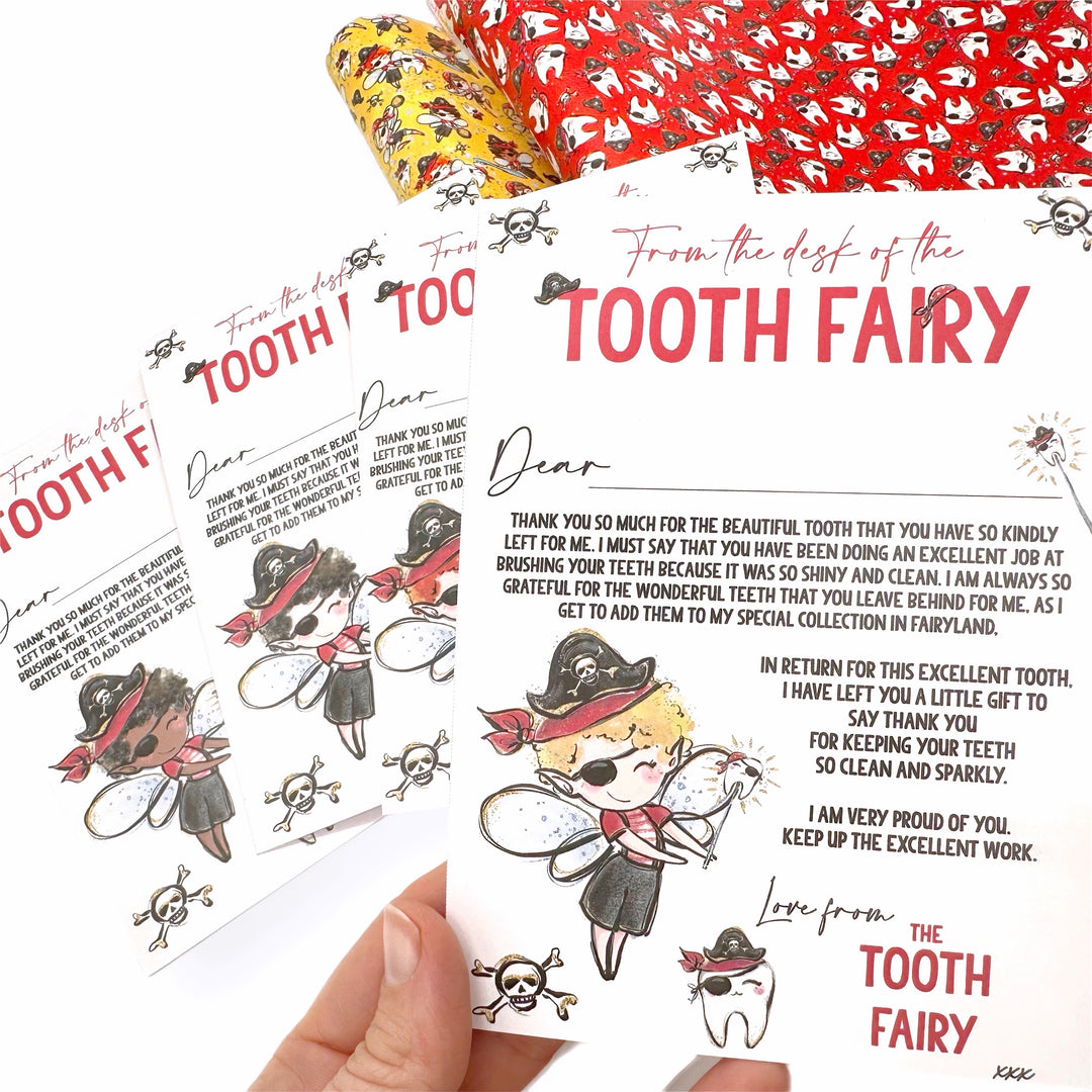 Tooth Fairy Pirate Boys A6 Cards- Pack of 4