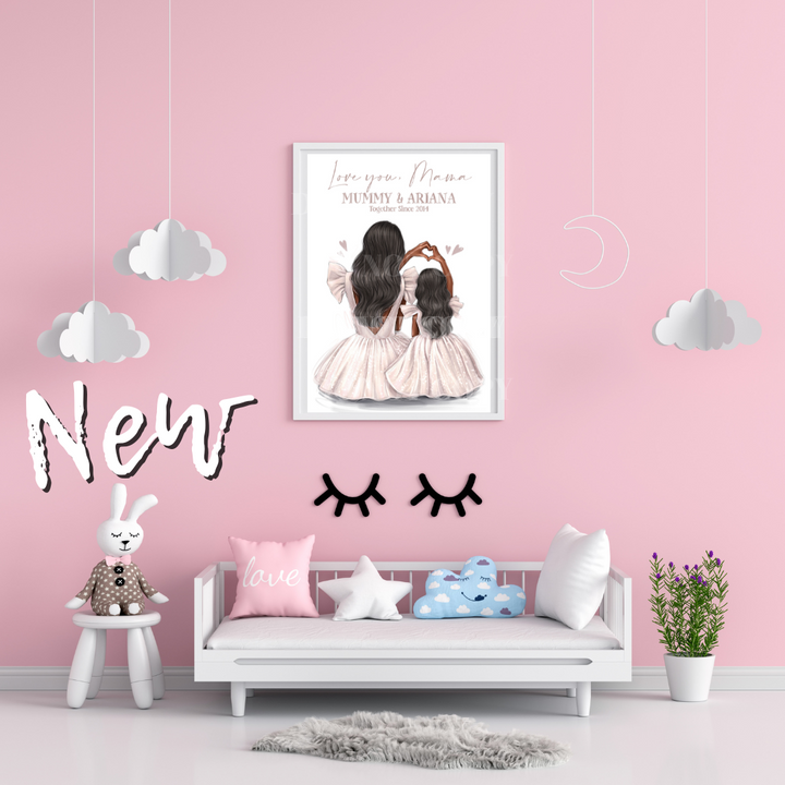 Personalised Mama Premium Card or Canvas Prints