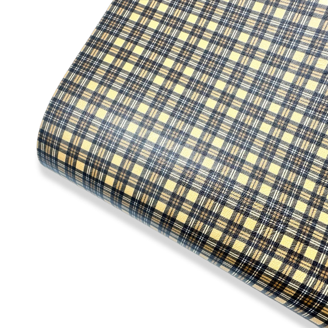 Cosy Tartan Premium Faux Leather Fabric