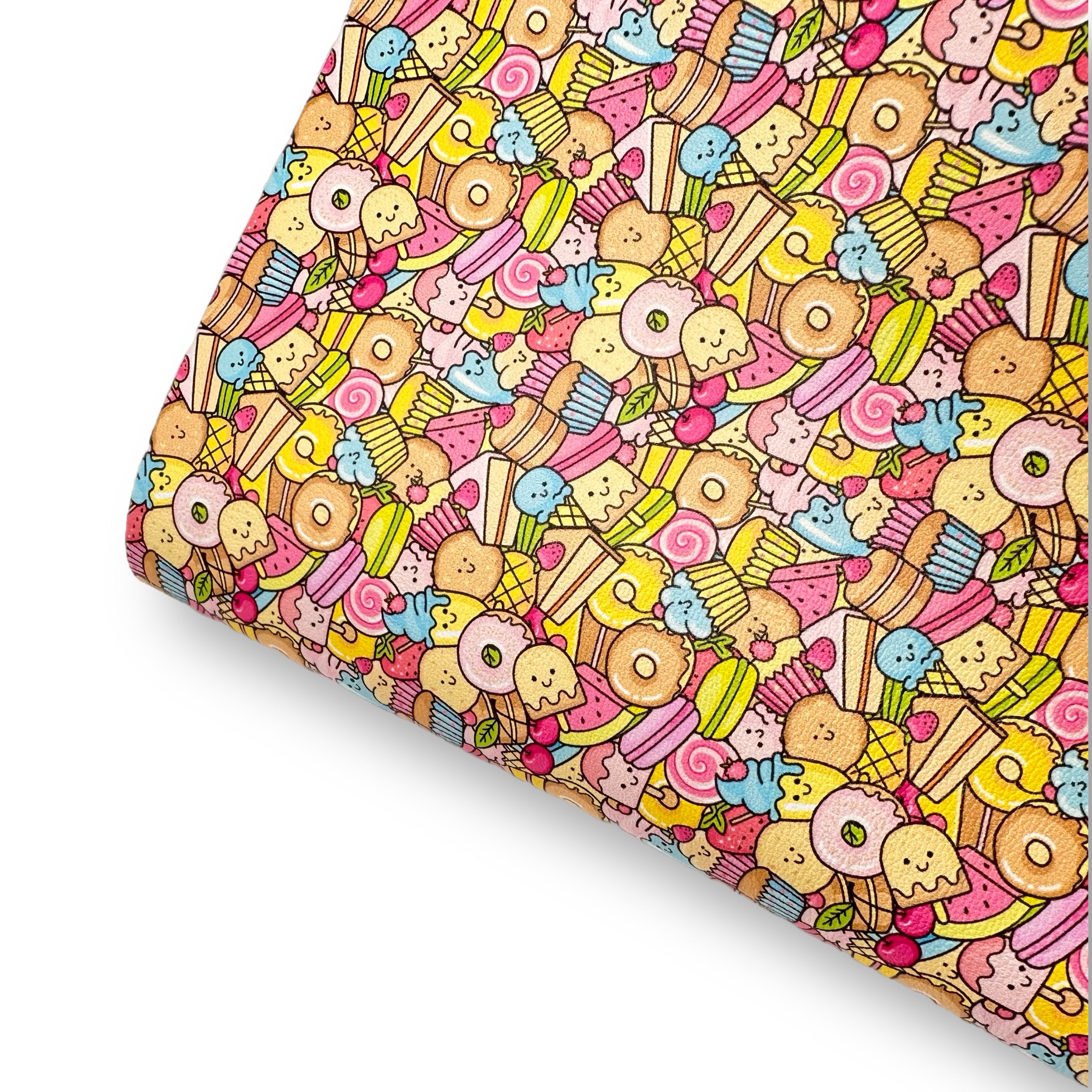 Candy Land Premium Faux Leather Fabric
