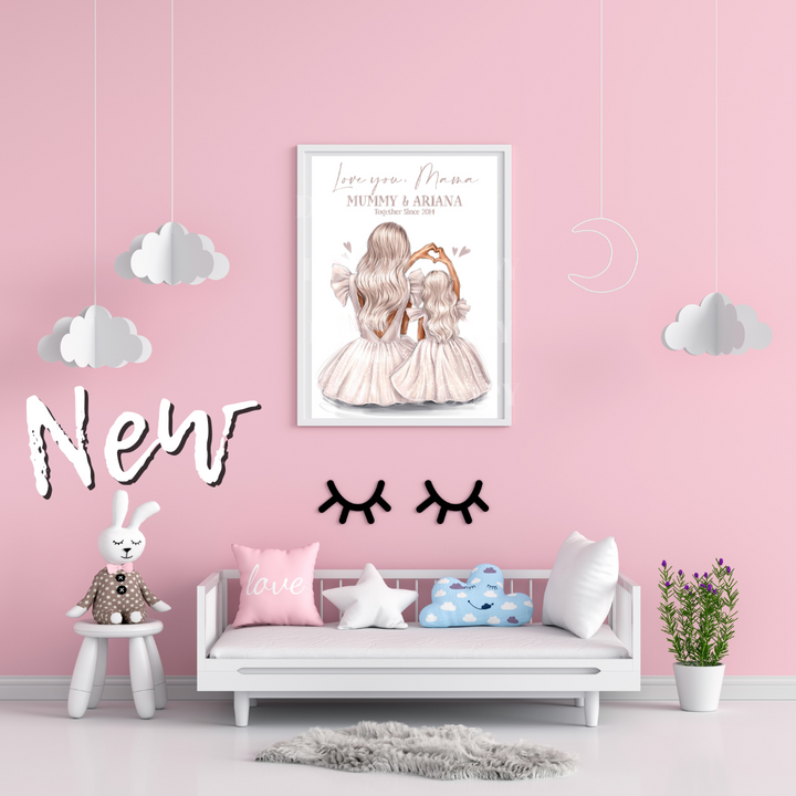 Personalised Mama Premium Card or Canvas Prints