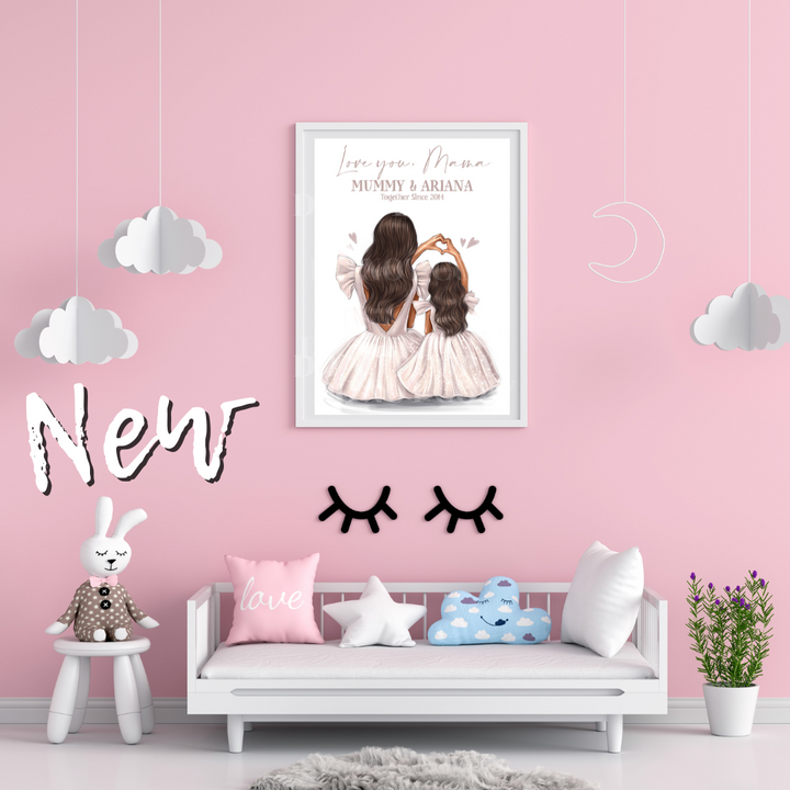 Personalised Mama Premium Card or Canvas Prints