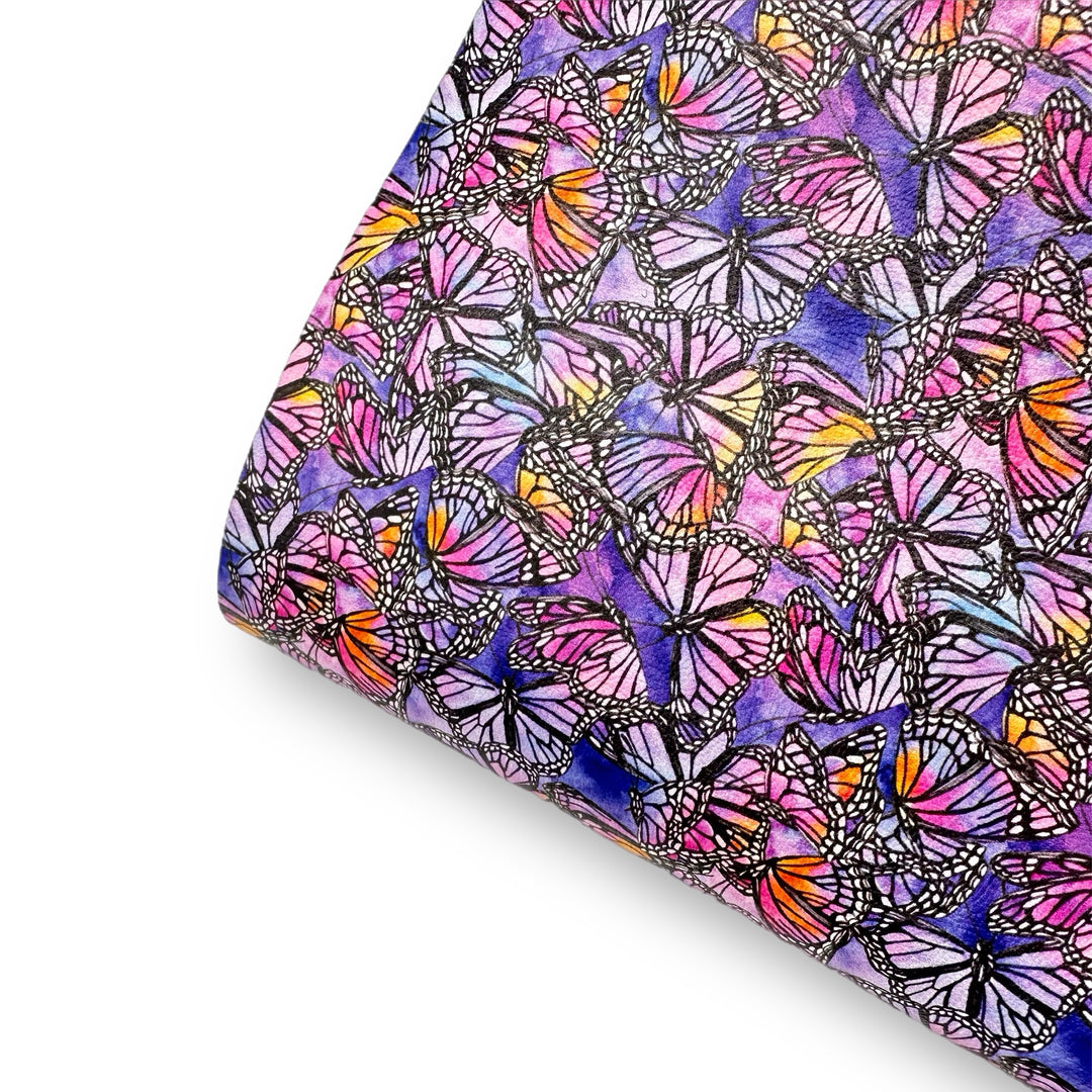 Mystical Butterfly Wings Premium Faux Leather Fabric