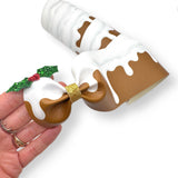 Christmas Pudding Faux Leather Mega Bow Strips