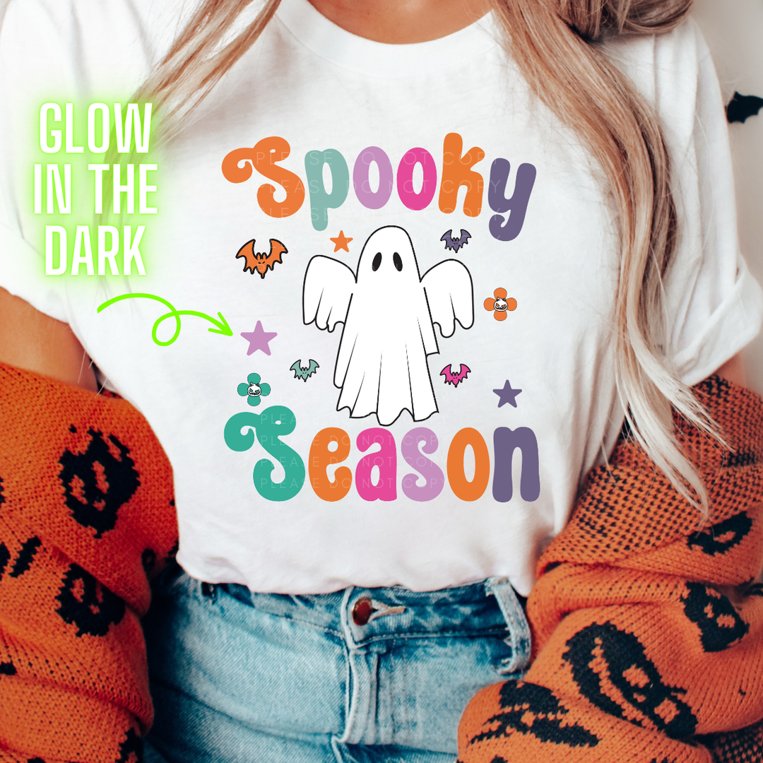 Spooky Season Glow in the Dark Full Colour Iron on T Shirt Transfers