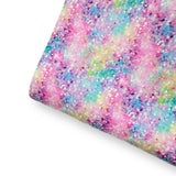 Pastel Princess Faux Glitter Premium Faux Leather Fabric