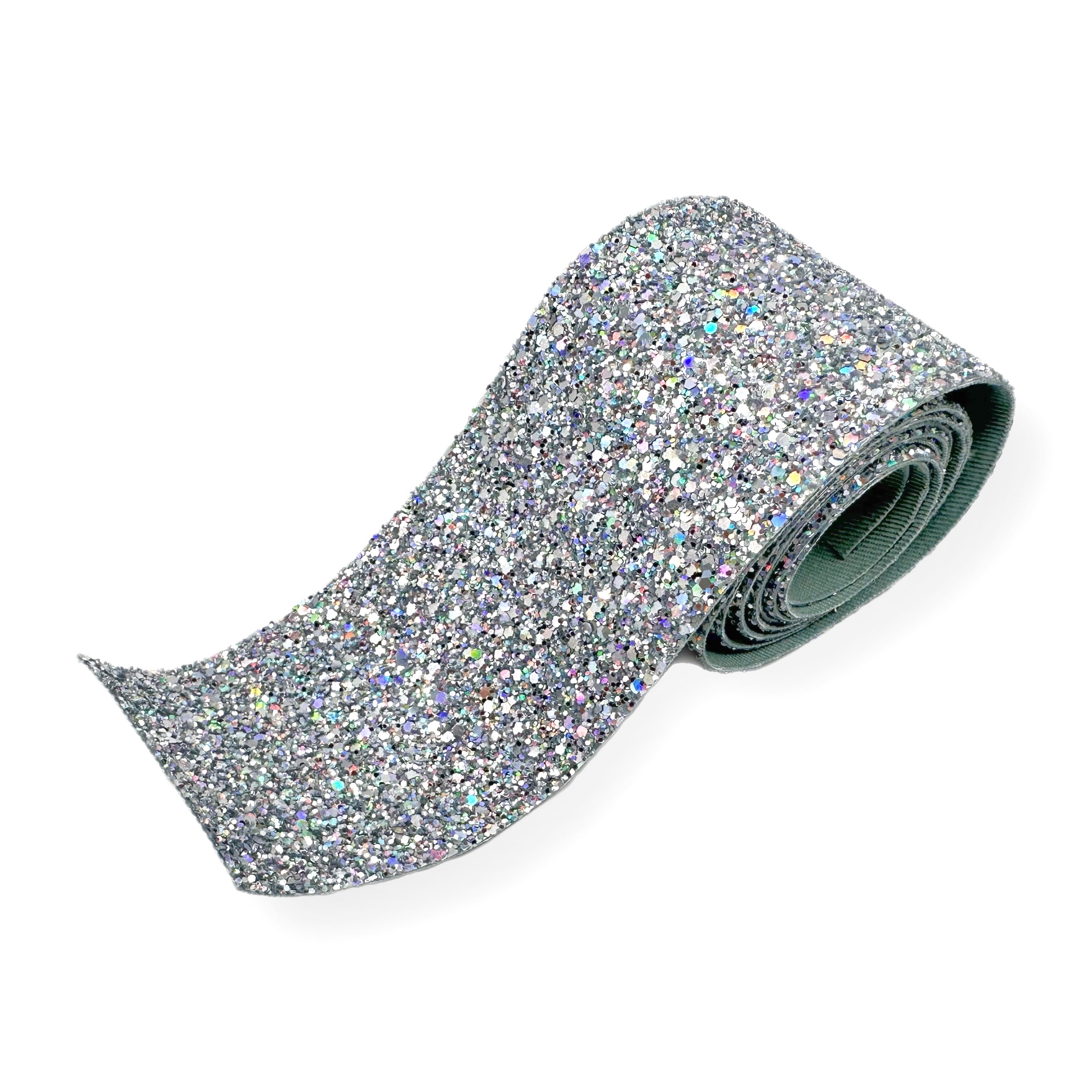 Silver Disco | Core Colour Glitter Mega Bow Strips