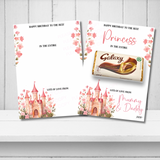 Birthday Princess Galaxy Chocolate Boards- Premium Card