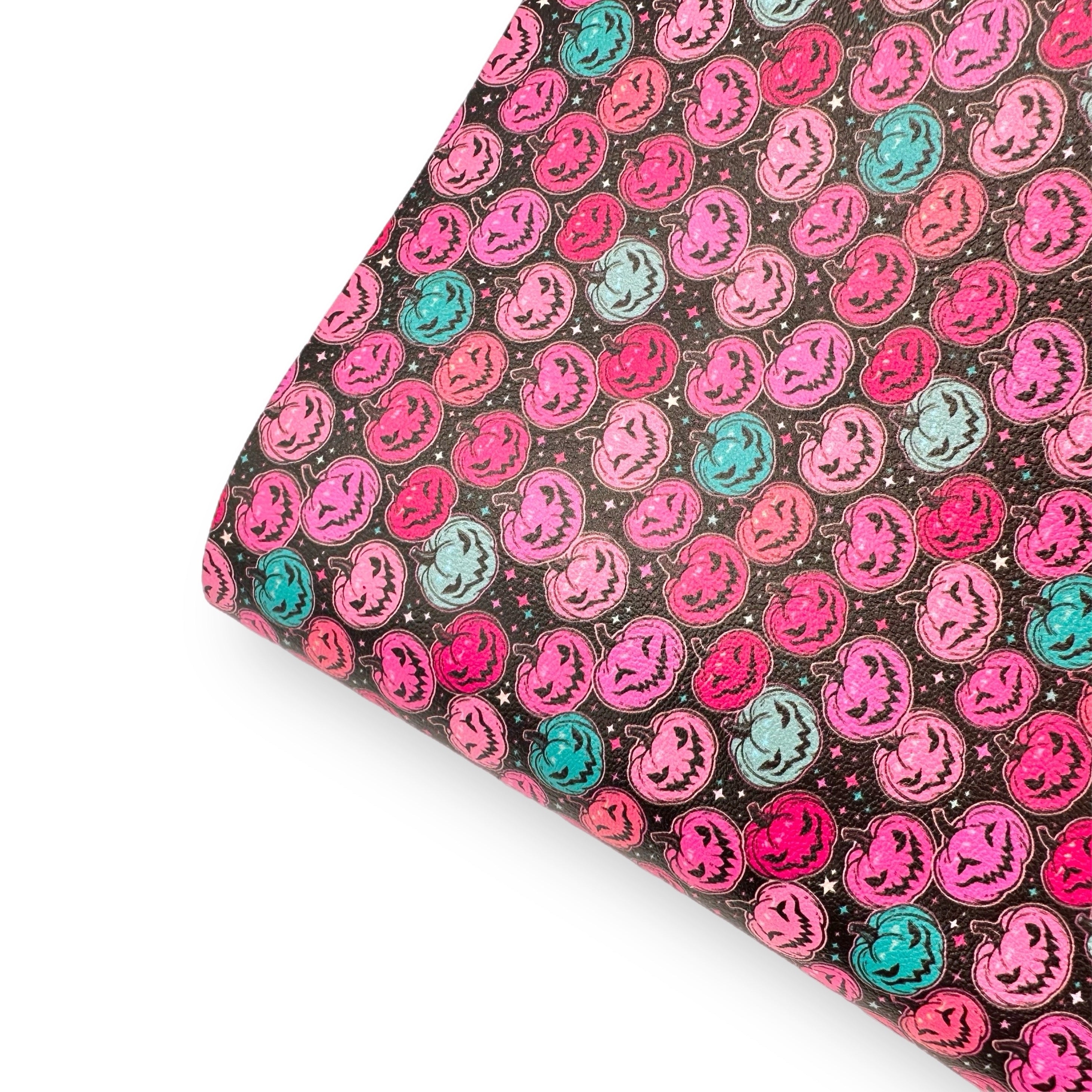 Girls Pumpkins Premium Faux Leather Fabric