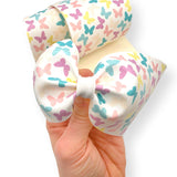 Pastel Butterflies Faux Leather Mega Bow Strips