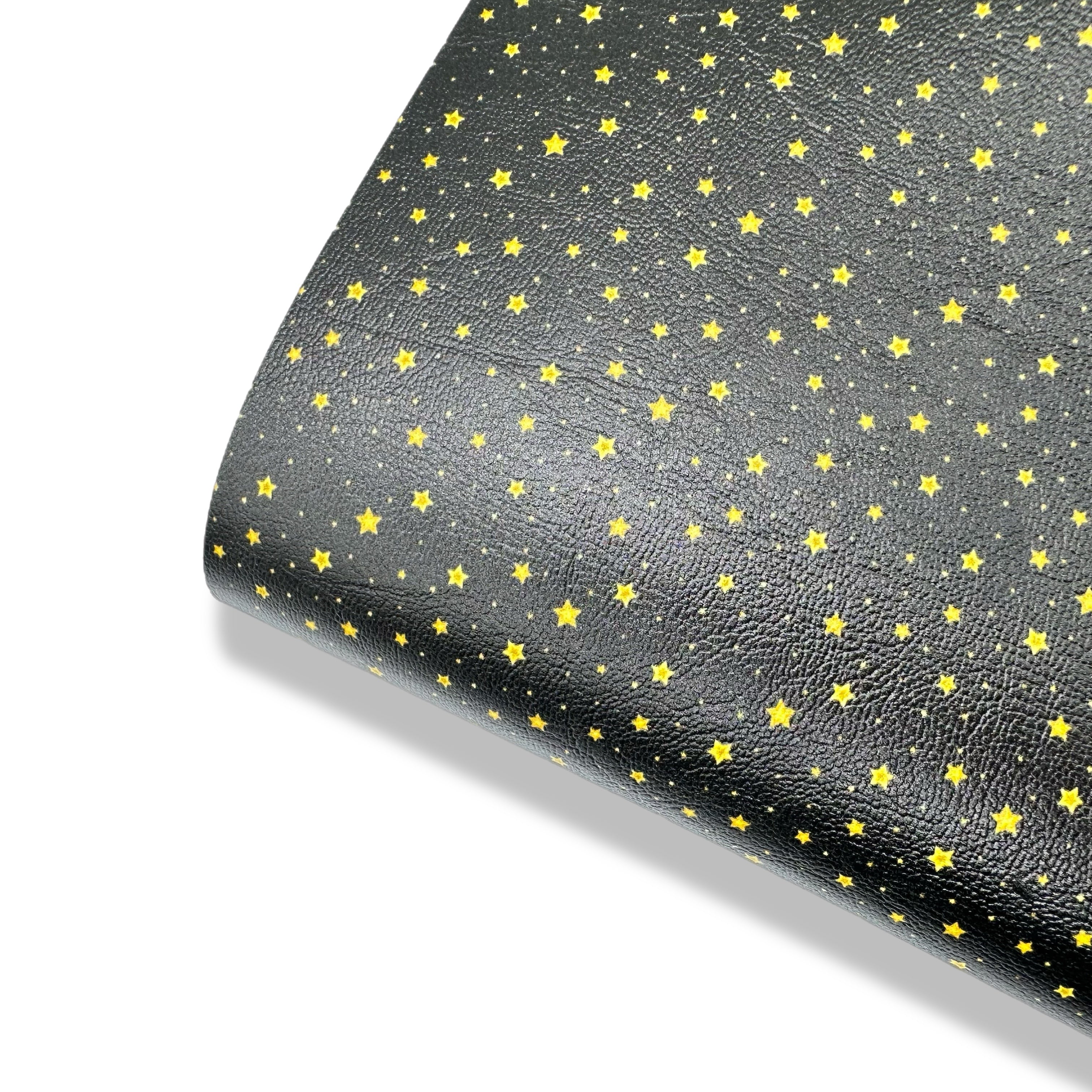 Dark Starry Skies Premium Faux Leather Fabric