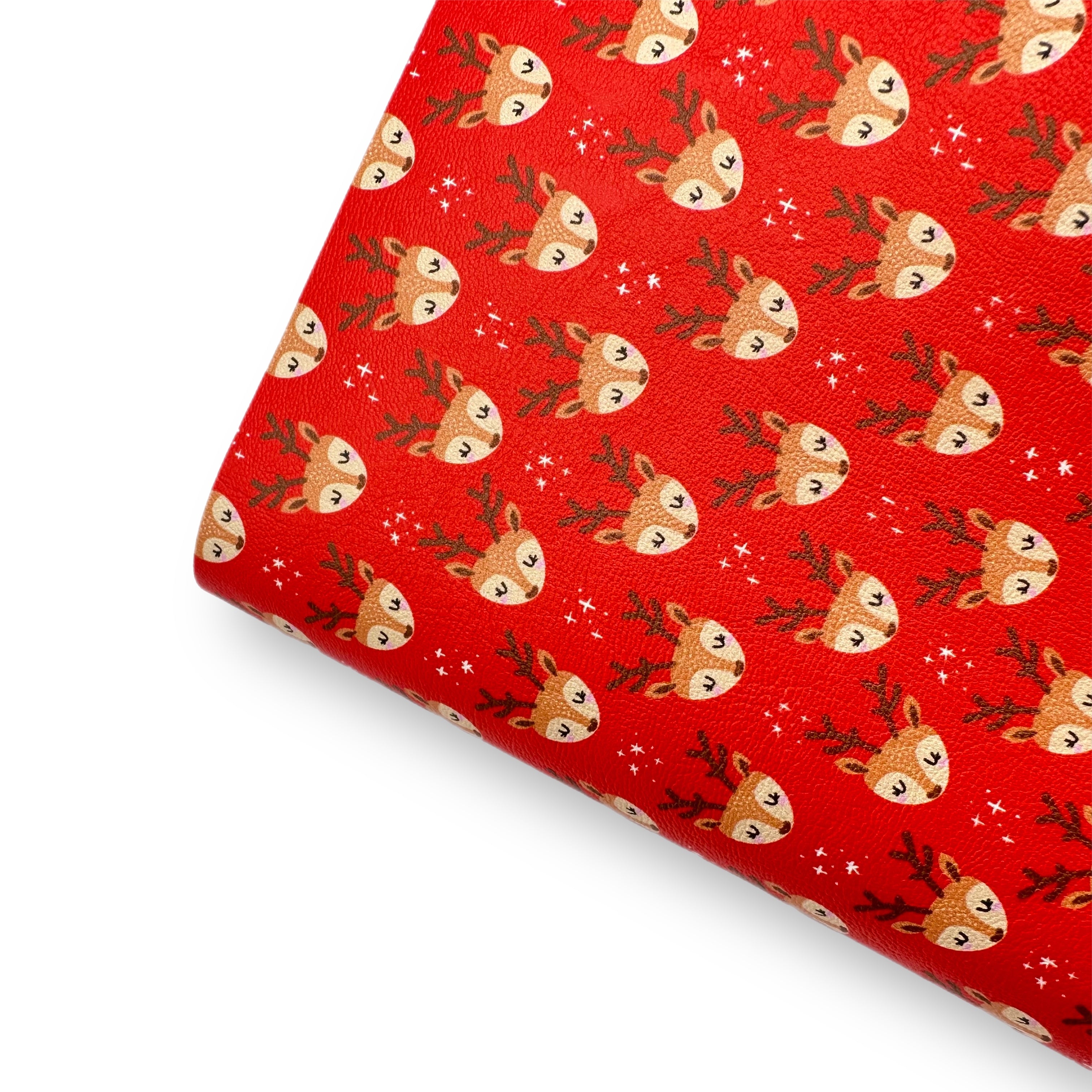 Sweetest Reindeer Premium Faux Leather Fabric Sheets
