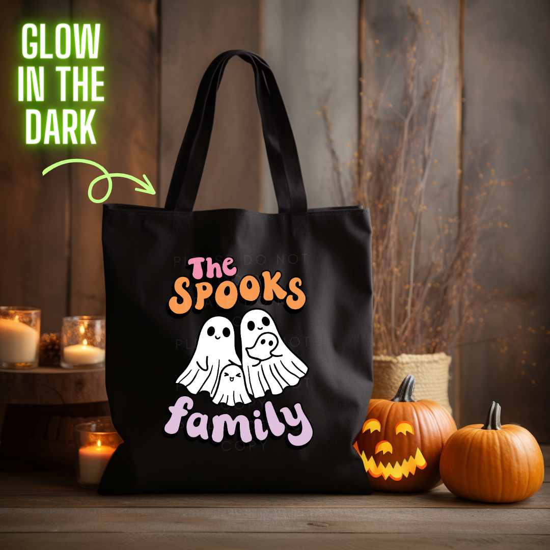 The Spooks Family Glow in the Dark Full Colour Iron on T Shirt Transfers