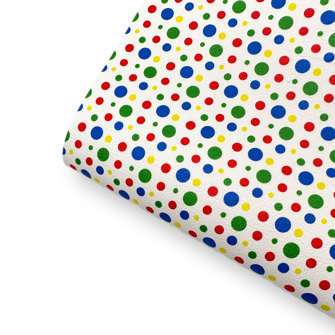 Teddy Bear Spots Premium Faux Leather Fabric Sheets