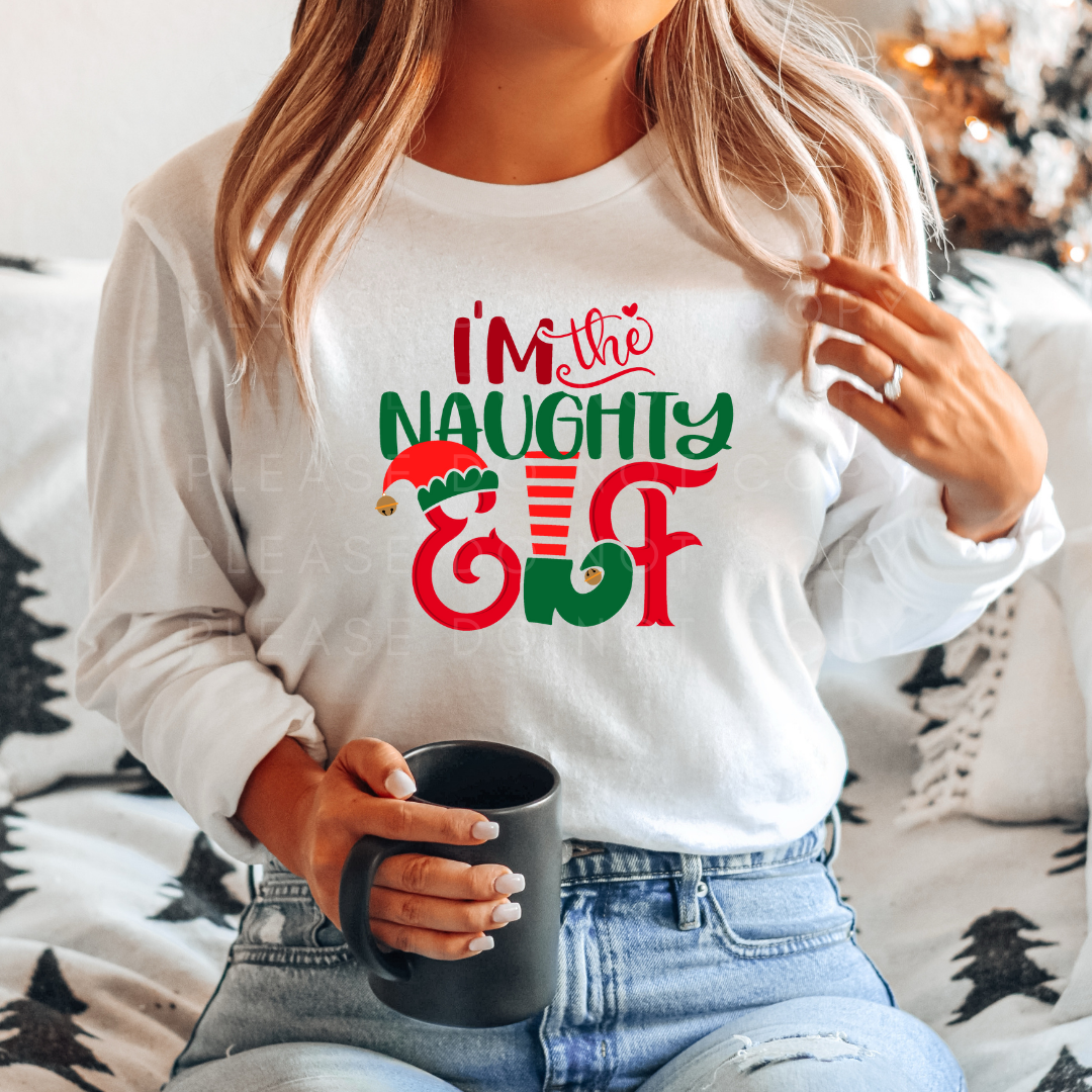 I'm the Naughty Elf DTF Full Colour Transfers
