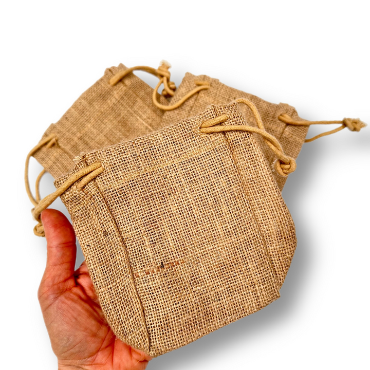 Natural Mini Drawstring Pouches