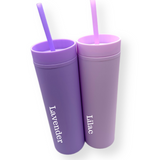 Skinny Tumbler with Straw 16 oz- 31 Colour Shades