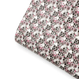 Prettiest Floral Skulls Premium Faux Leather Fabric