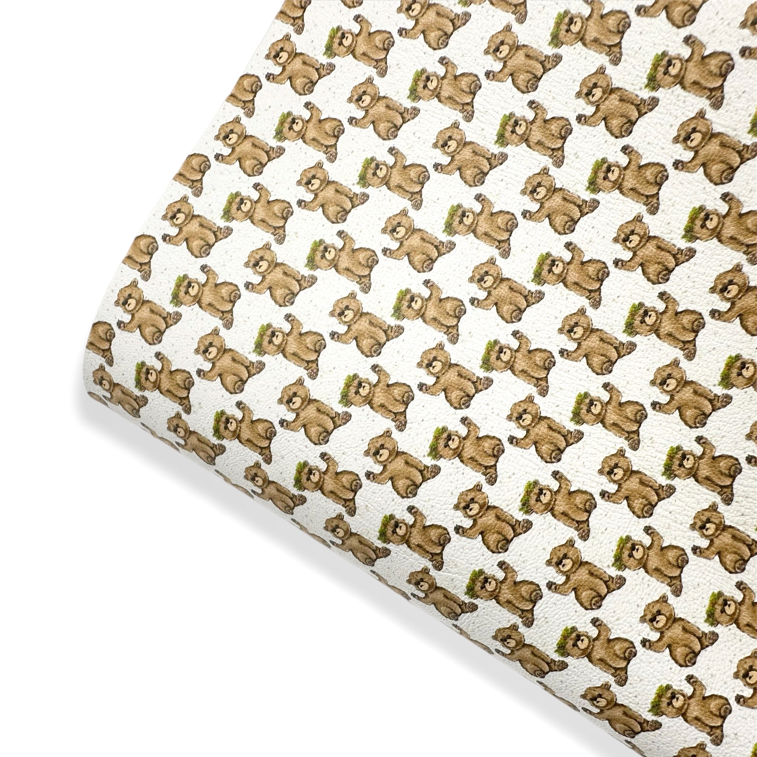 Little Bear Premium Faux Leather Fabric