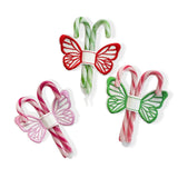 White Glittery Butterfly | Candy Cane Cuties Feltie Treat Holders