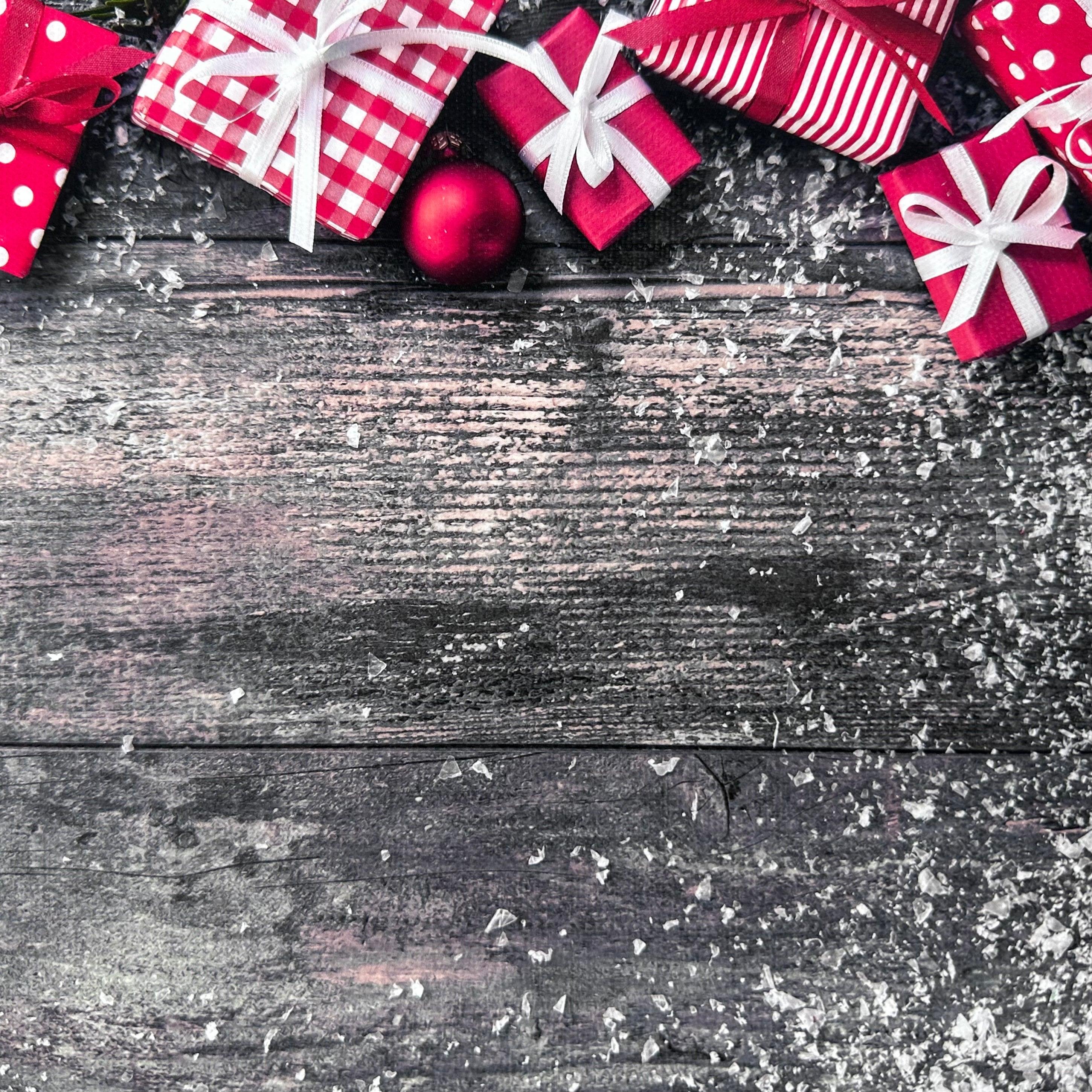 Presents Wooden Effect Canvas Photography Background