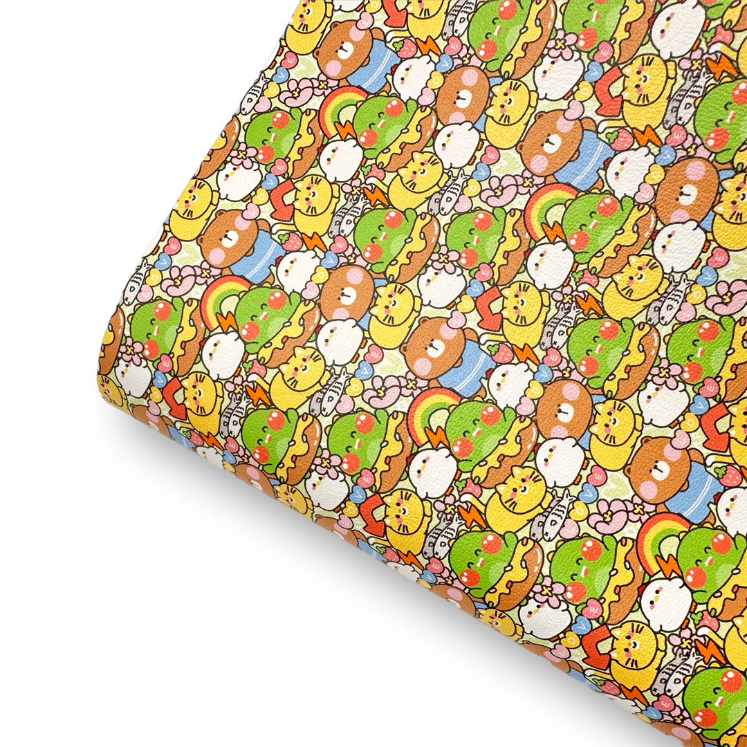 Kawaii Pals Premium Faux Leather Fabric