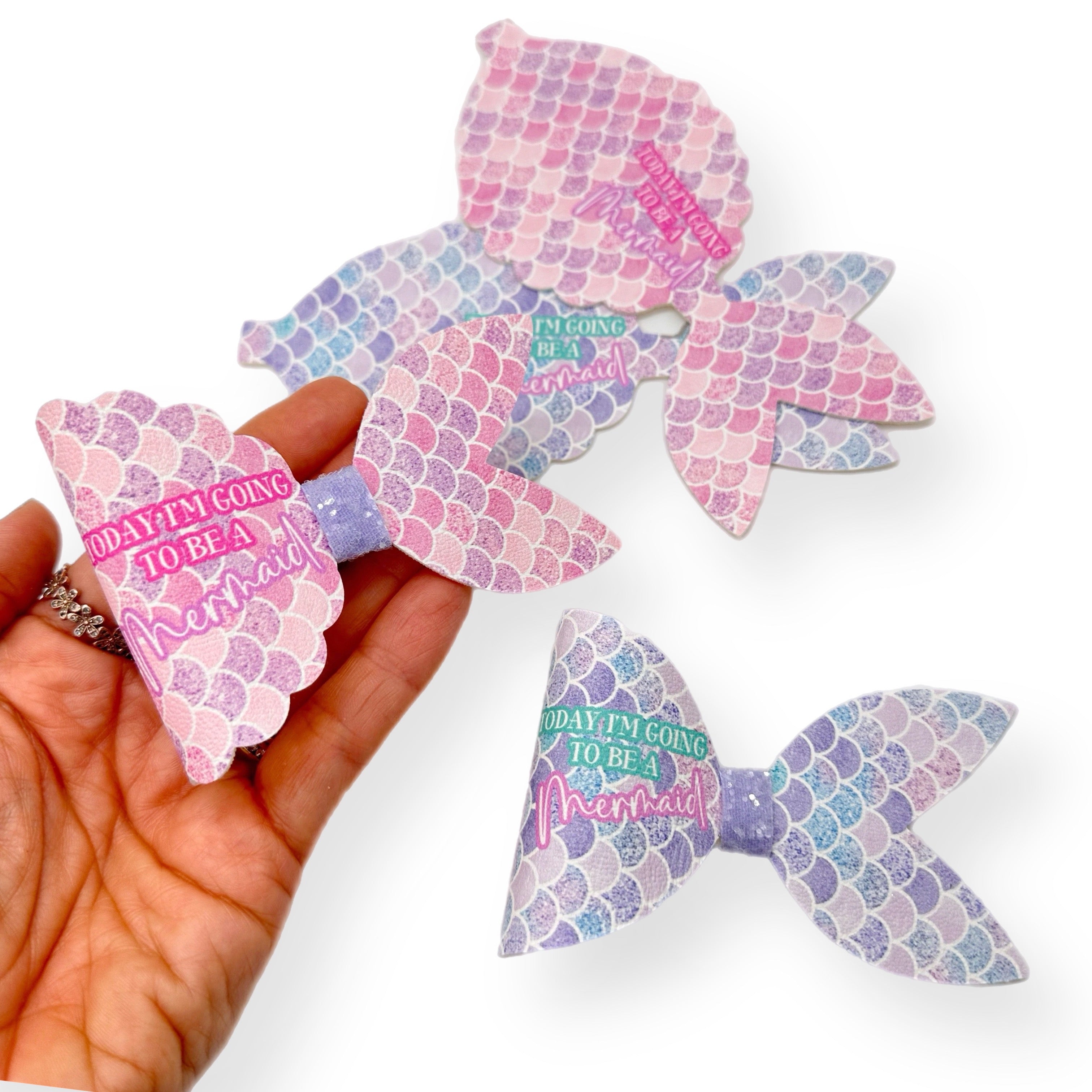 Today I'm going to be a Mermaid Bow 3.5” | Pre Cut DIY Hair Bow Loops