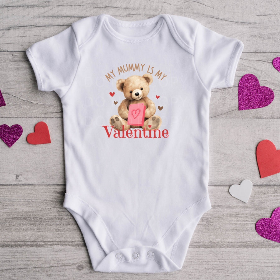 Teddy bear mummy Valentine DTF transfer  | Eliza Henri