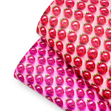 Disco Ball Strawberries Premium Faux Leather Fabric