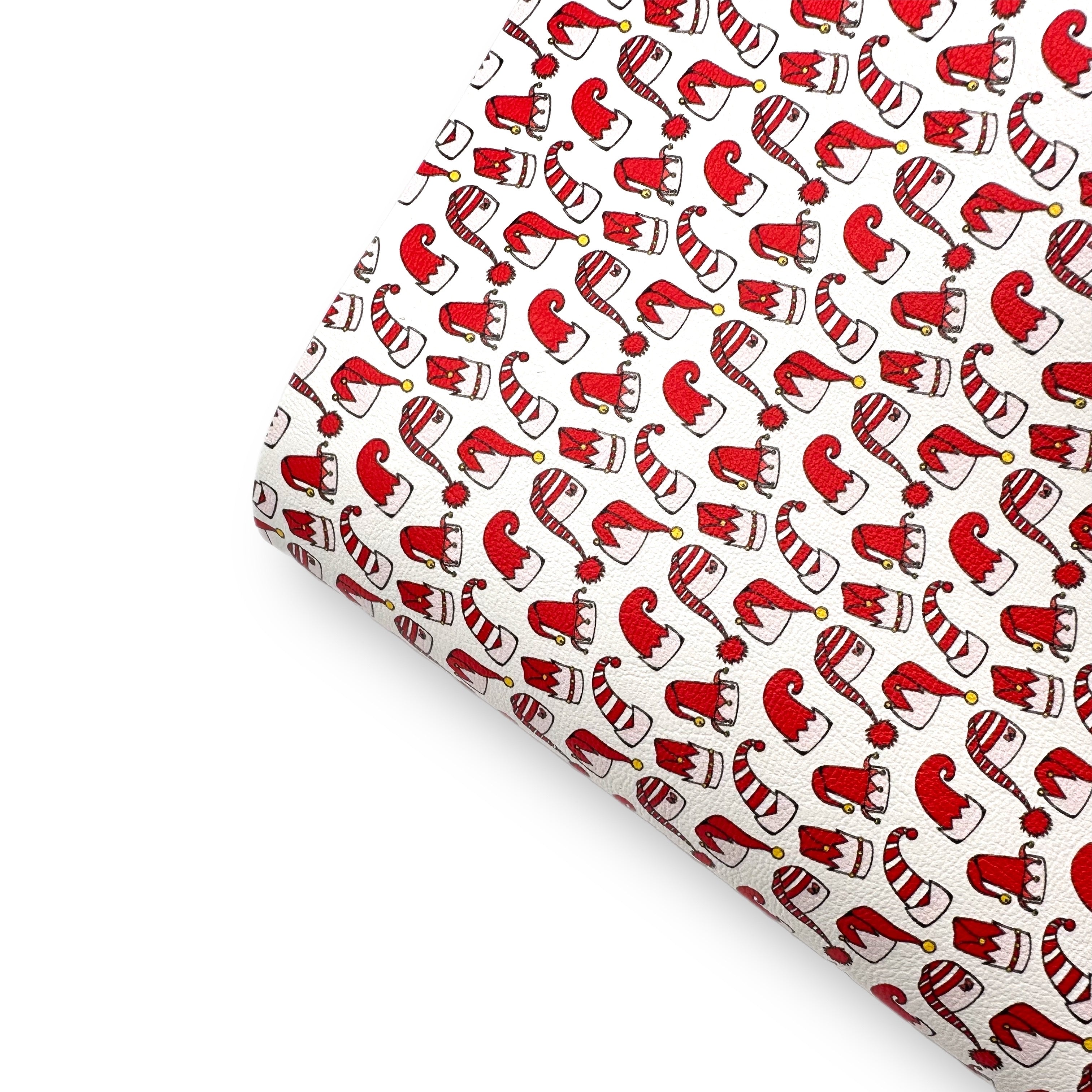 North Pole Elf Hats Premium Faux Leather Fabric Sheets