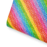 Over the Rainbow Faux Glitter Premium Faux Leather Fabric