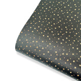 Rose Gold Stars Premium Faux Leather Fabric