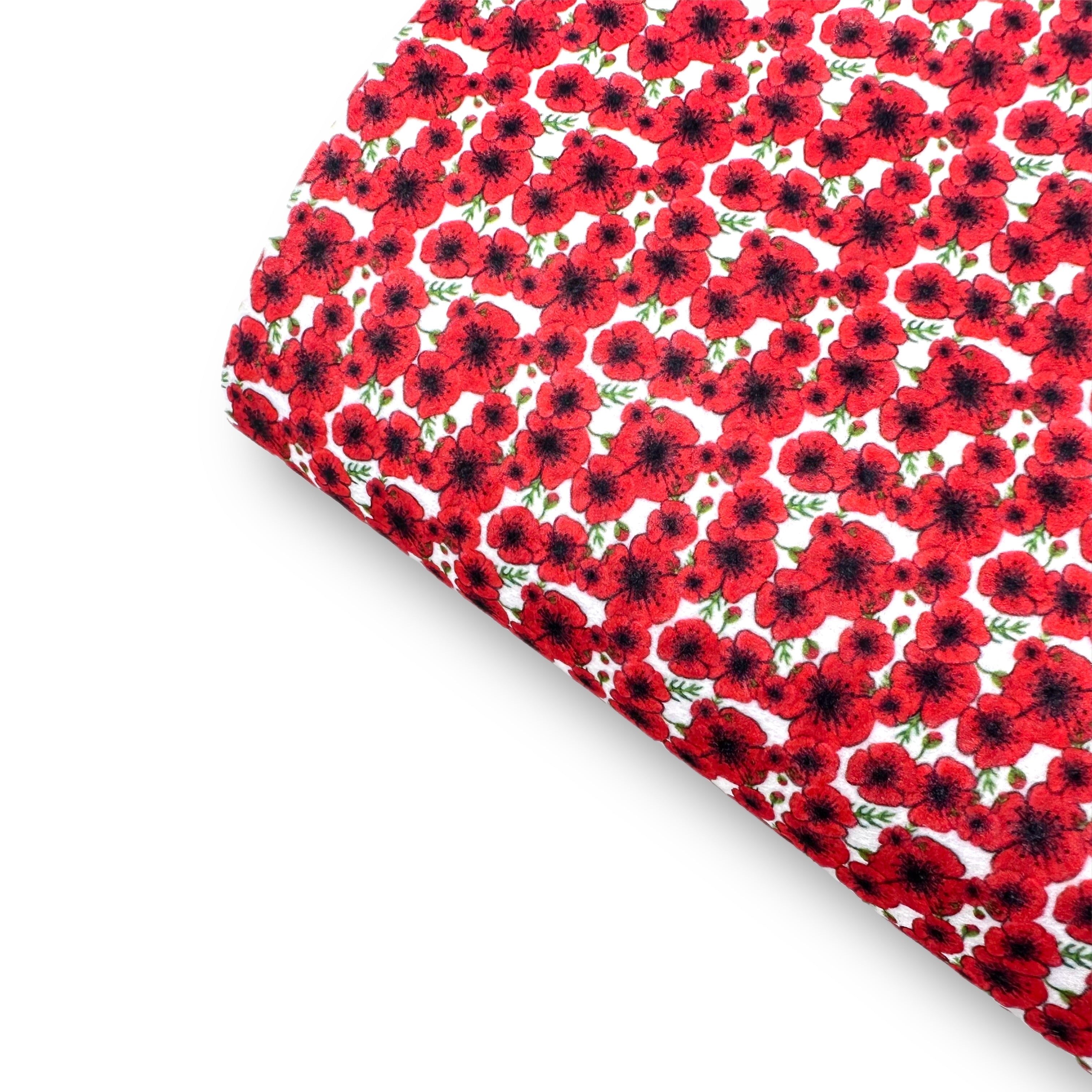 Poppy Fields- Felt, Suede, Velvet or Satin Premium Fabric Sheets