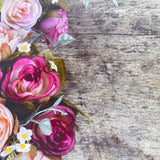 Artificial Roses Floral Canvas Photography Background