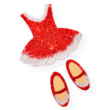 Mrs Santa Claus Christmas Dress Glitter Effect Bow Holder DIY Cutout Faux Leather Fabric Sheets