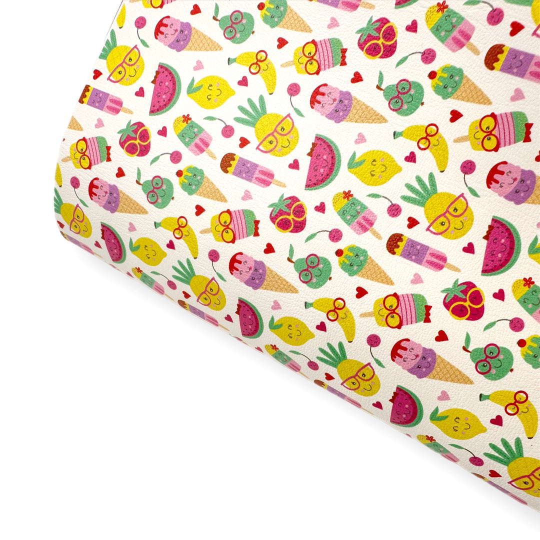 Fruit Bunch Premium Faux Leather Fabric