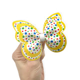 Spotty Bow Butterfly Pinch Bows | DIY Cut Out Faux Leather Fabric Sheets