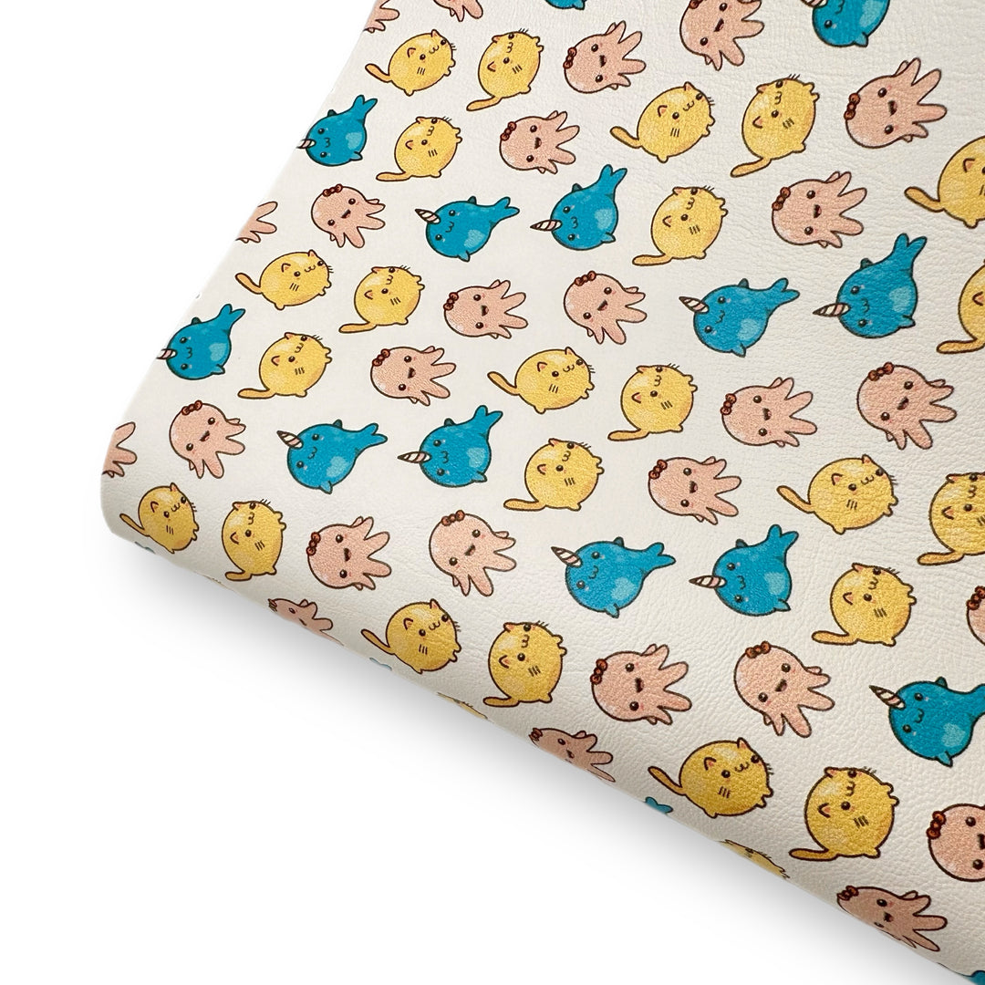 Ocean Friends Premium Faux Leather Fabric