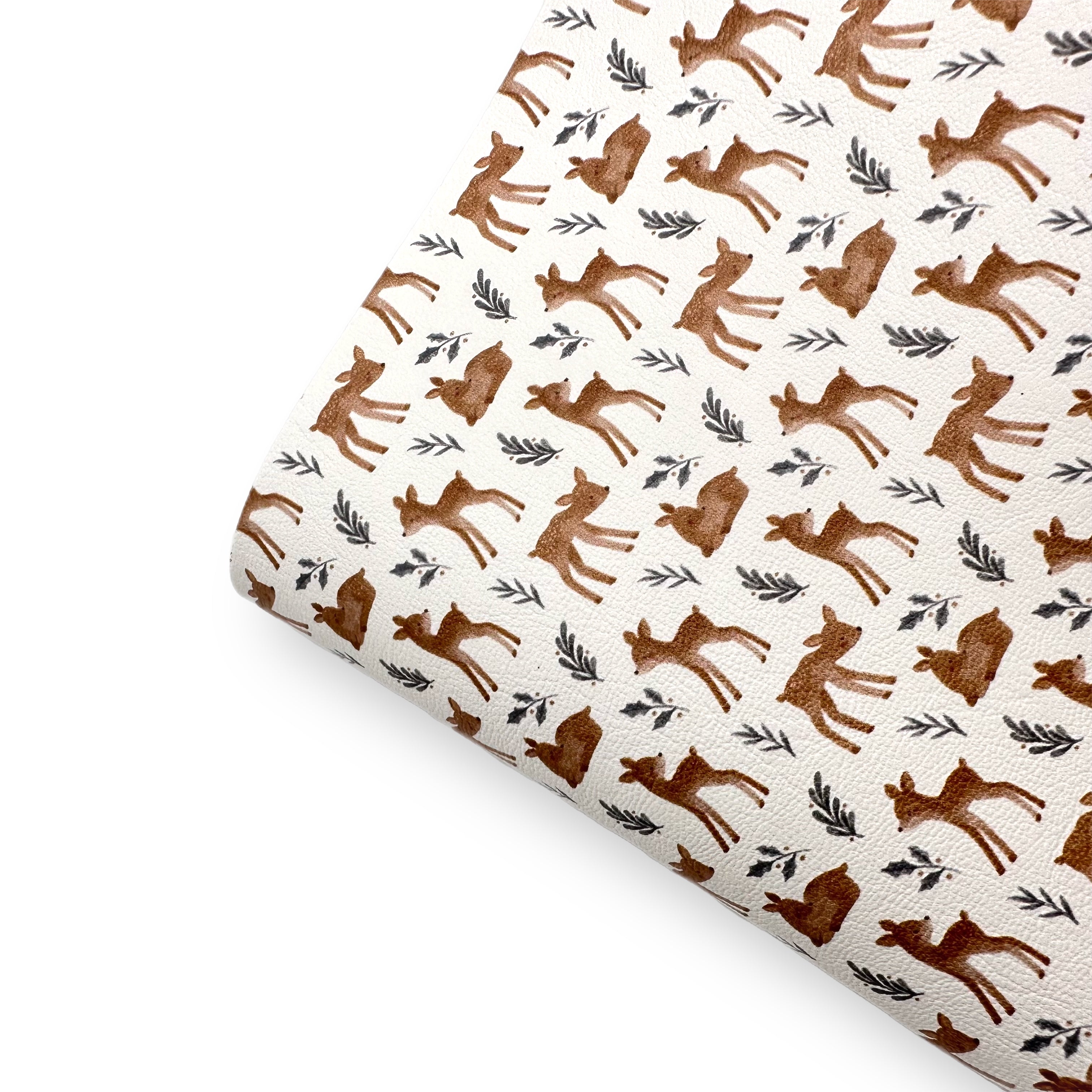 Christmas Deer Premium Faux Leather Fabric Sheets