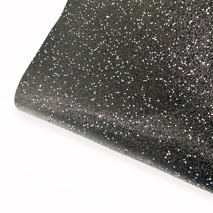 Cosmic Black Lux Premium Fine Glitter Fabric