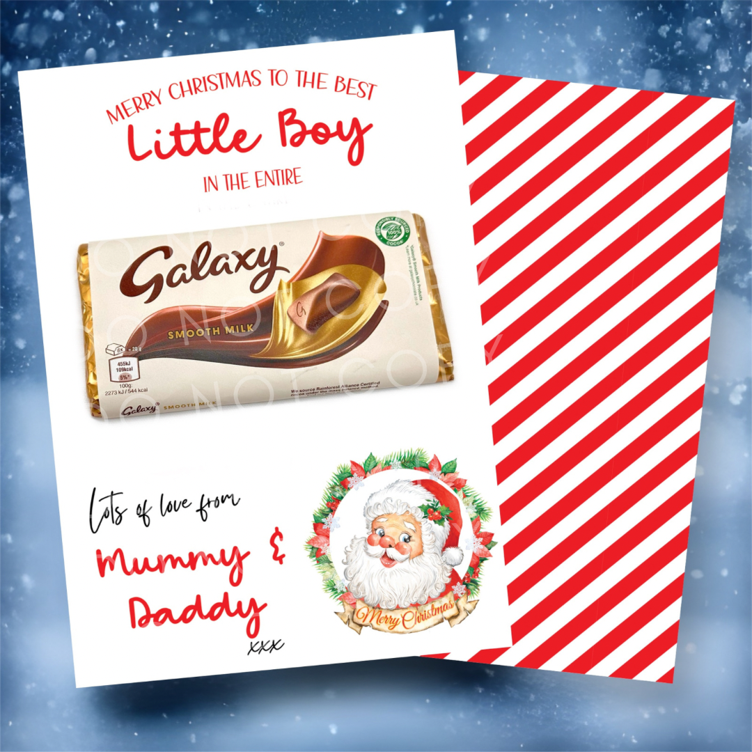 Best in the Galaxy ‘Cute Santa Version’ Luxury Double Sided Personalised Christmas Canvas