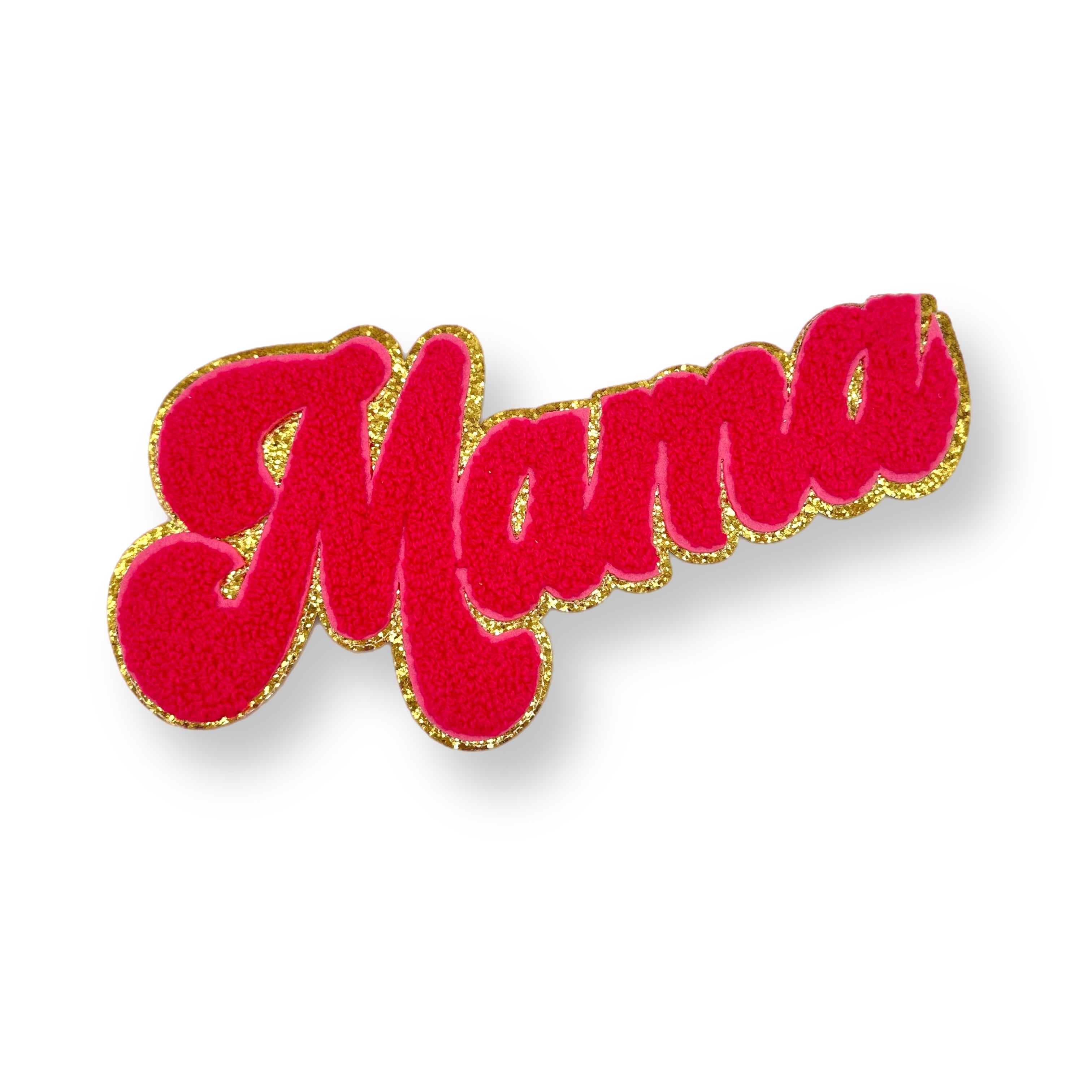 Mama Hot Pink Chenille Patches 10”