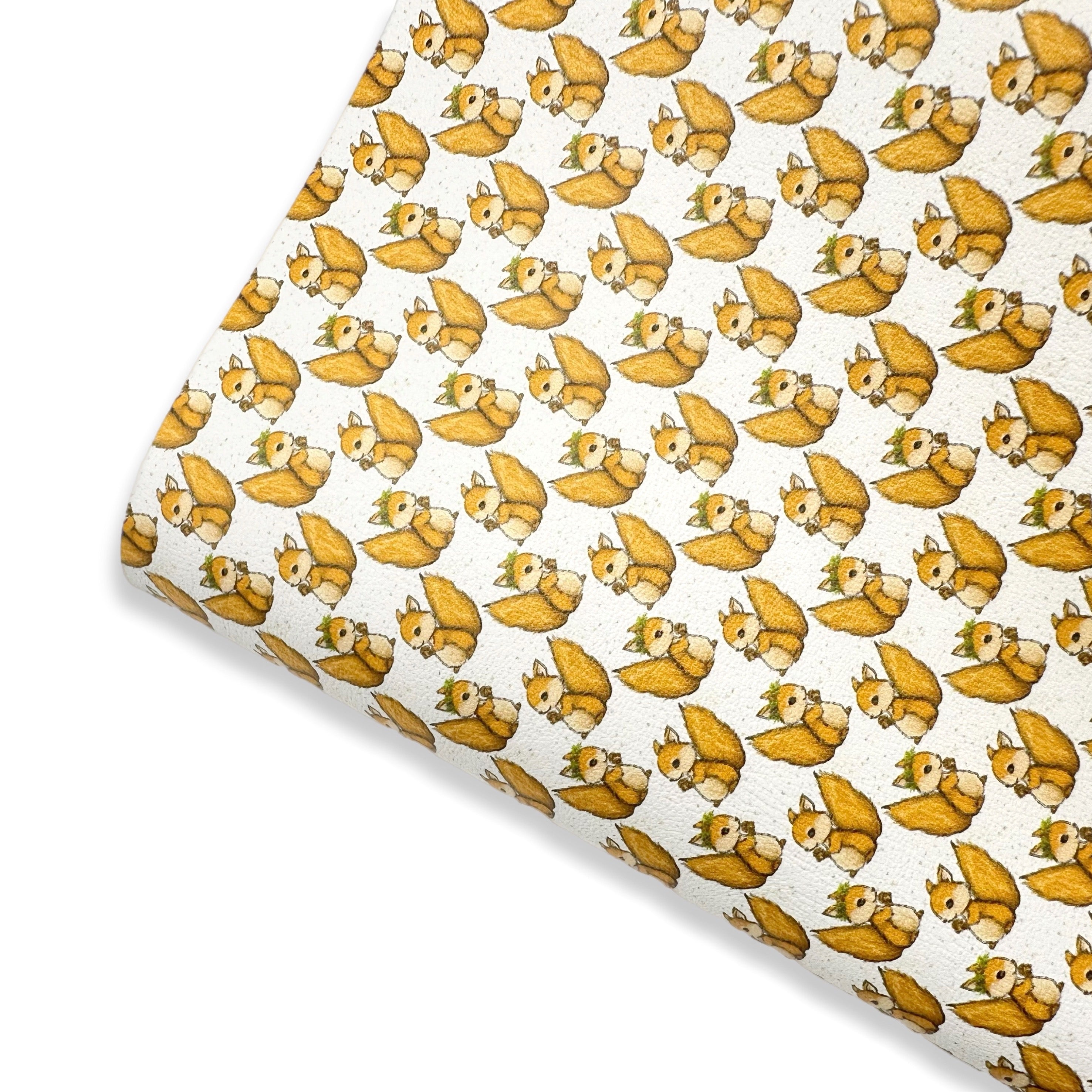 Little Squirrel Premium Faux Leather Fabric