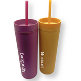 Skinny Tumbler with Straw 16 oz- 31 Colour Shades