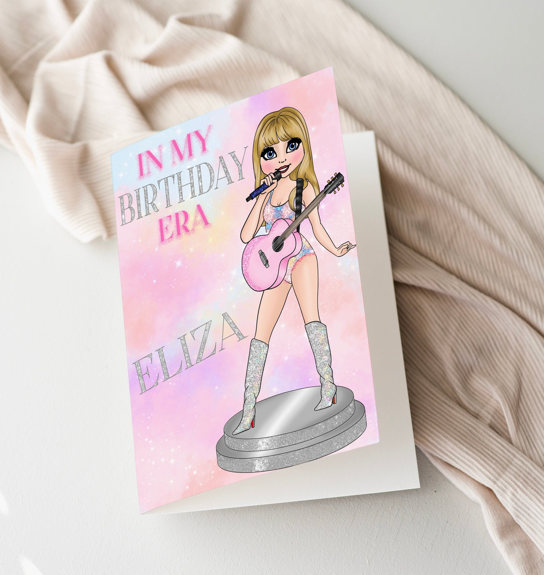 Popstar 'In my Birthday Era' Dolly- Premium Personalised Birthday Cards