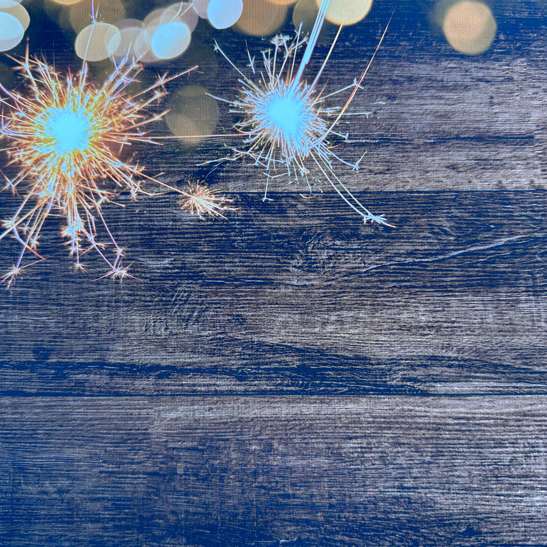 Sparkler Wooden Effect Canvas Photography Background