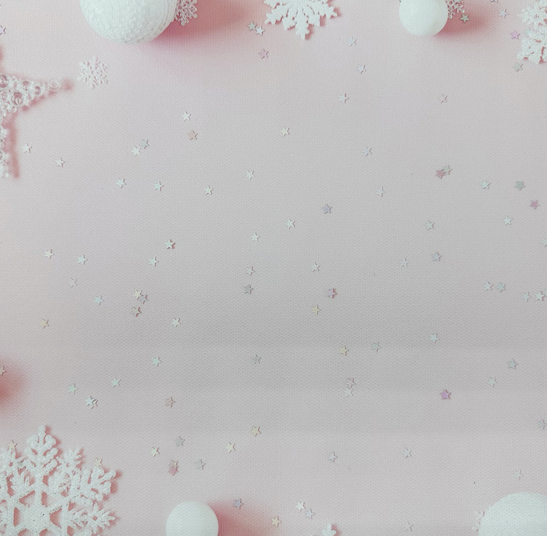 Pink Snowflakes Canvas Photography Background