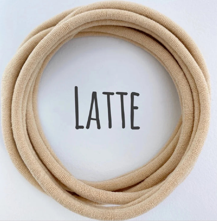 Skinny Nylon Headbands- Dainties- Latte