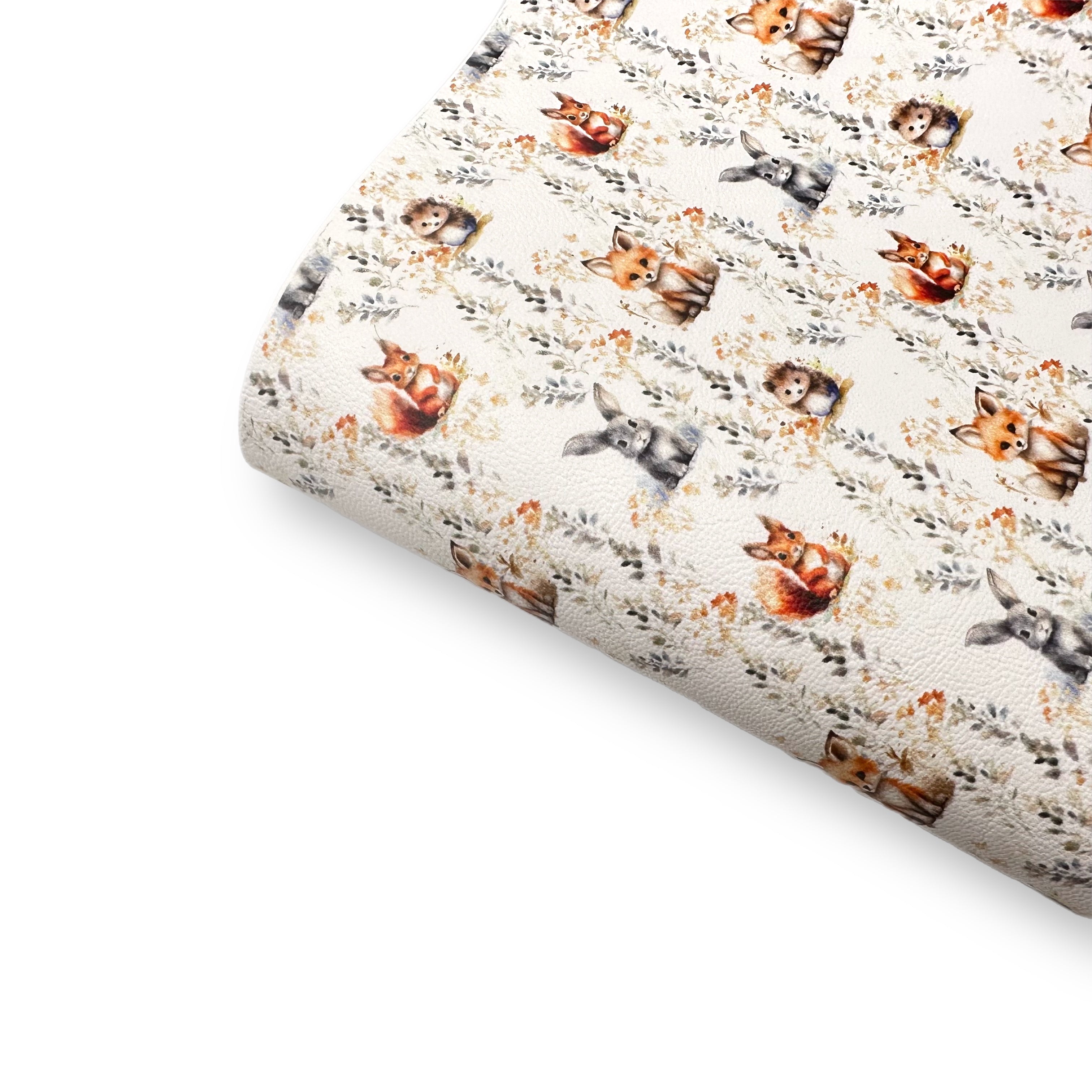 Forest Animals Premium Faux Leather Fabric Sheets
